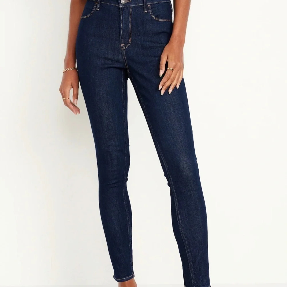 NWT Old Navy Wow Super Skinny High-waisted Jeans 10 Short In Dark Wash